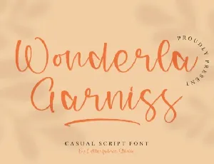 Wonderla Garniss font