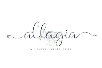 Allagia Script Free font