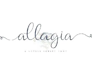 Allagia Script Free font