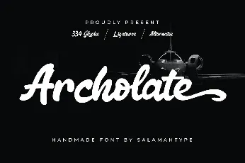 Archolate font