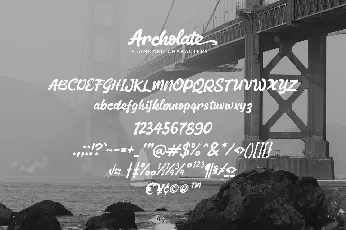 Archolate font