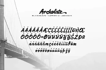 Archolate font