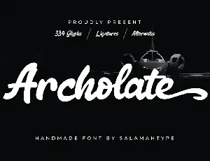 Archolate font