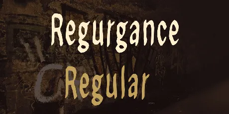 Regurgance font