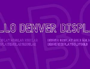 HELLO DENVER DISPLAY font