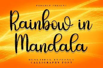 Rainbow In Mandala font