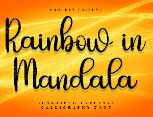 Rainbow In Mandala font