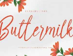 Buttermilk Script font