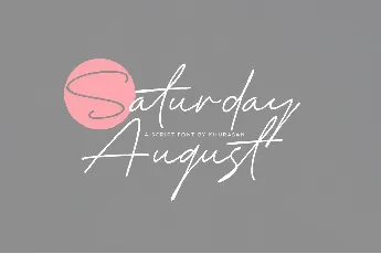 Saturday August font