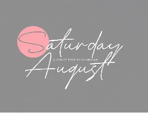 Saturday August font