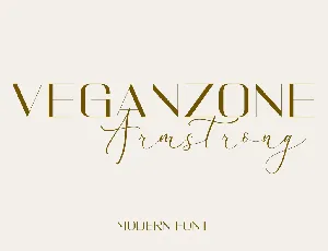 Veganzone Armstrong font