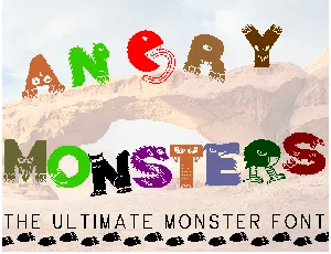 Angry Monsters font