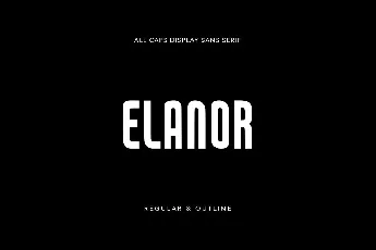 Elanor Display Sans Outline Typeface font