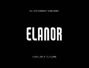 Elanor Display Sans Outline Typeface font