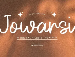 Jowarsi Personal Use font