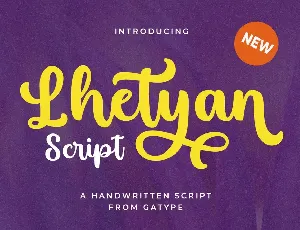 Lhetyan Script font