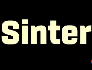 Sinter Family font