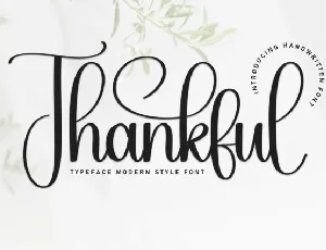 Thankful Script font