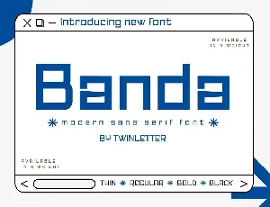 Banda Personal Use font