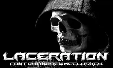 Laceration font