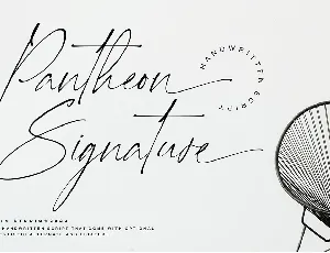 Pantheon Signature font