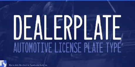 Dealerplate Family font