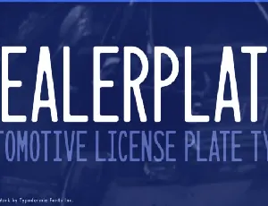 Dealerplate Family font