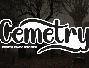 Cemetry Brush font