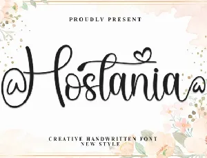 Hostania Calligraphy font