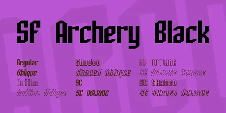 SF Archery Black font