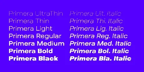 Primera Family font