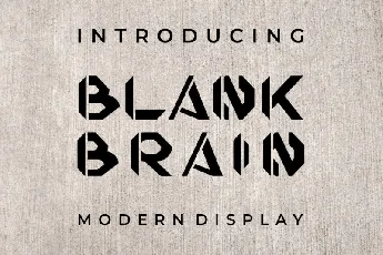 Blank Brain font