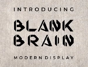 Blank Brain font