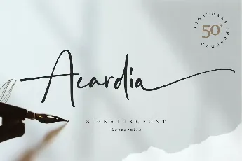 Acardia Signature font