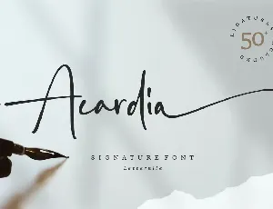 Acardia Signature font