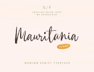 Mauritania Handwritten font