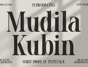 Mudila Kubin font