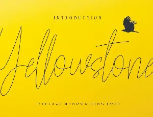 Yellowstone Handwritten font