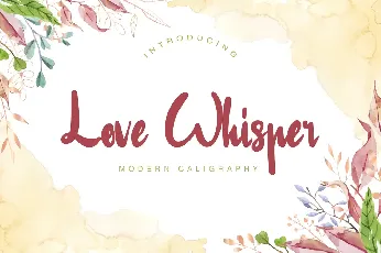 Love Whisper Script font