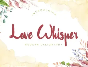 Love Whisper Script font