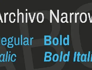 Archivo Narrow Family font