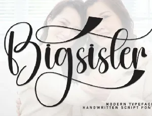 Bigsister Calligraphy font