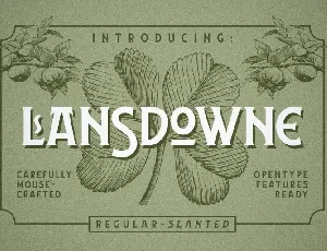 Lansdowne Typeface font