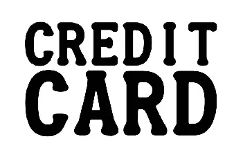 Credit Card font