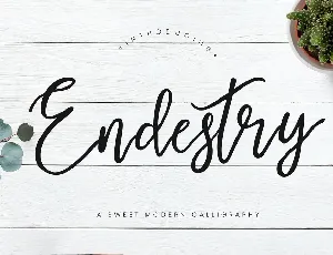 Endestry font