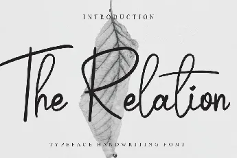 The Relation Script font