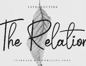 The Relation Script font