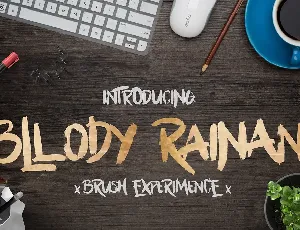 Bllody Rainan Brush font