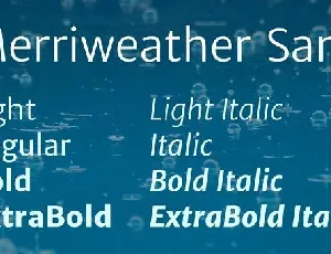 Merriweather Sans Family font