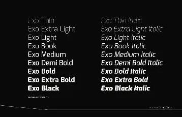 Exo Family font